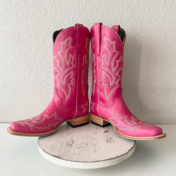 Lane SARATOGA Square Toe Womens Cowboy Boots 11 Hot Pink Western Cowgirl Tall - Picture 8 of 12